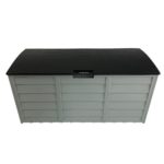 Black HADIKA 290L Outdoor Storage Box