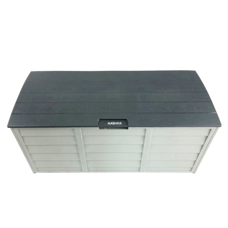 Grey Outdoor Storage Box 290L Large Capacity Waterproof & Lockable