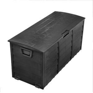 All Black HADIKA 290L Outdoor Storage Box