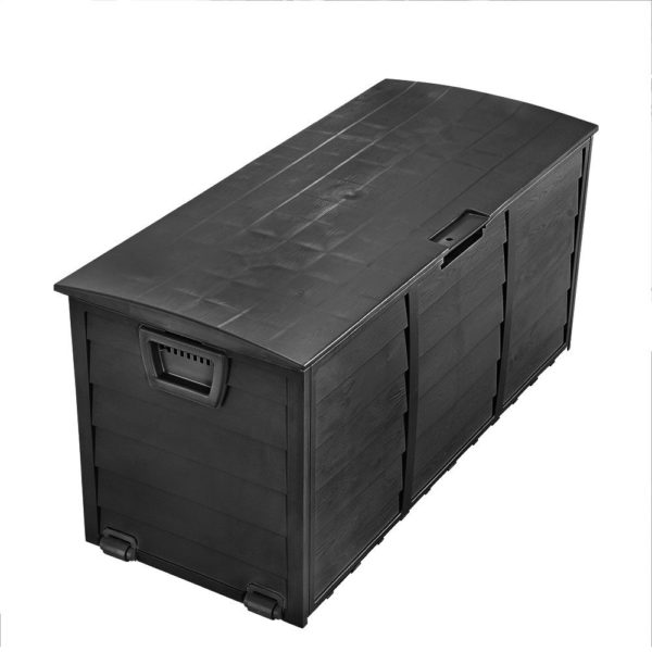 All Black HADIKA 290L Outdoor Storage Box