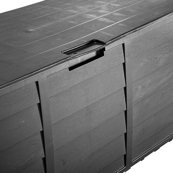 All Black HADIKA 290L Outdoor Storage Box