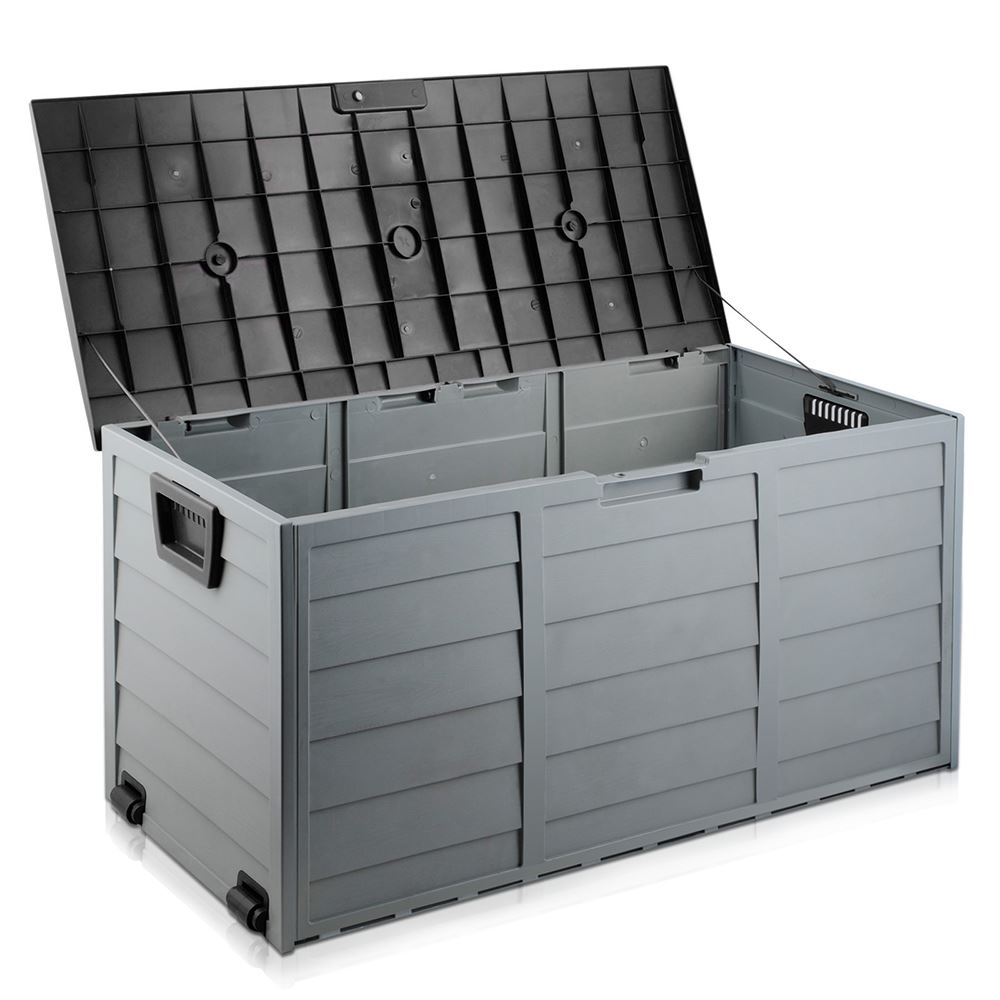 VRENEN Storage box, outdoor, light gray/gray, 613/8x28x365/8/216 gallon -  IKEA