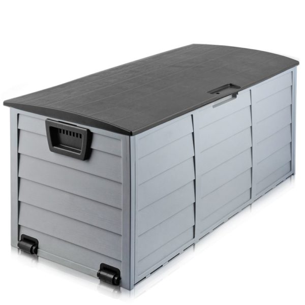 Black HADIKA 290L Outdoor Storage Box