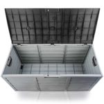 Black HADIKA 290L Outdoor Storage Box