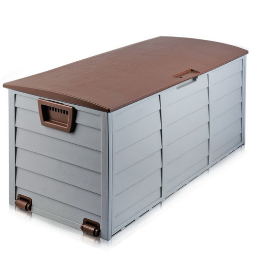 Brown HADIKA 290L Outdoor Storage Box | Elegant Design