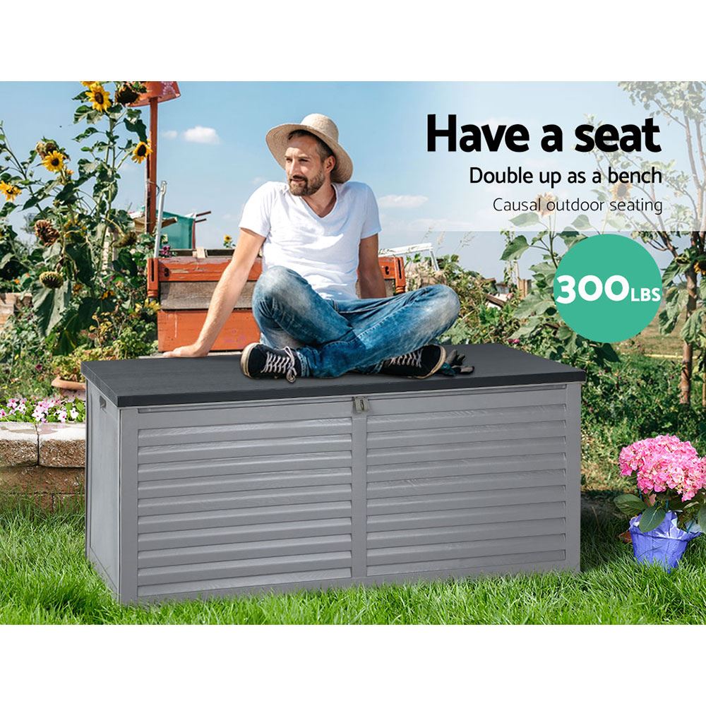 Outdoor Storage Box Bench Seat 490l, Outdoor Bench Seat With Storage Australia