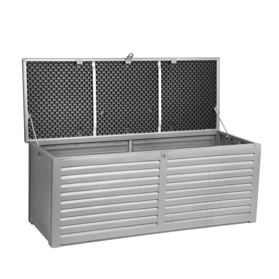Dark Grey Large Outdoor Storage Box 390L (Can be Used as a Bench