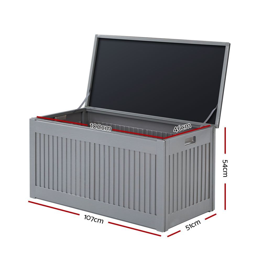 270L Outdoor Storage Box Dark Grey Outdoor Storage Boxes