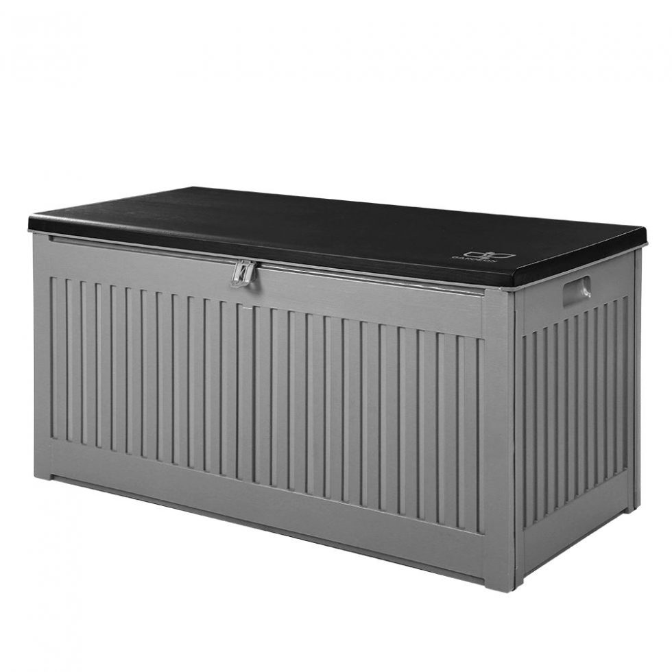 All Black Outdoor Storage Box 290L Large Capacity Waterproof