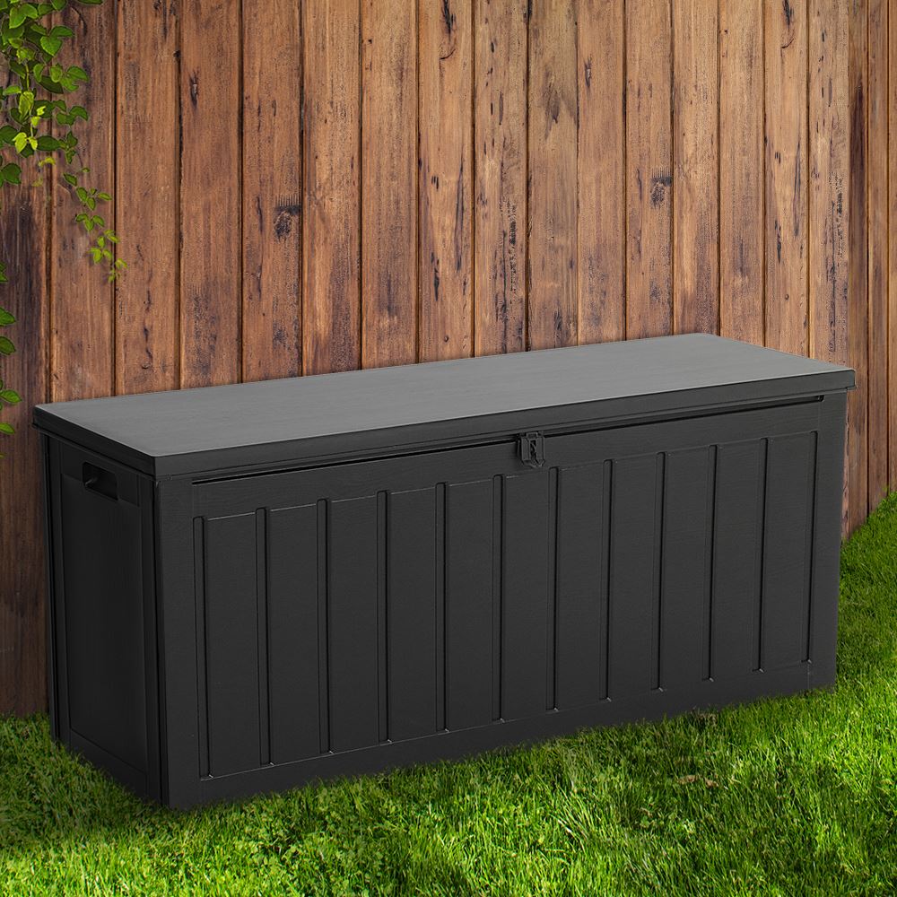 Outdoor Storage Box Bench Seat Lockable, Outdoor Wooden Bench Box Seat