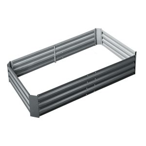 150 x 90cm Raised Garden Bed Galvanised in Grey Colour