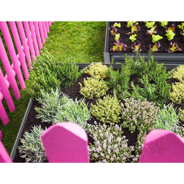 180 x 90cm Raised Garden Bed Galvanised in Grey Colour