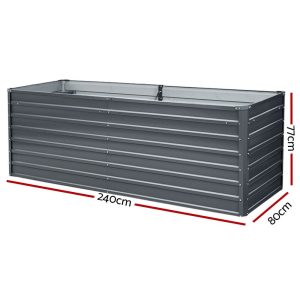 240 x 80 x 77cm high Raised Garden Bed