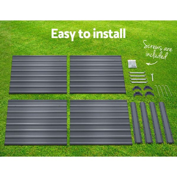 100 x 100cm Raised Garden Bed Galvanised in Grey Colour
