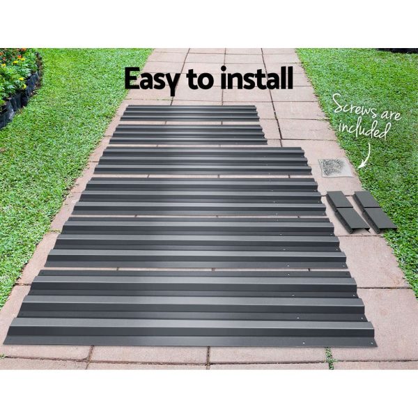 120 x 90cm Raised Garden Bed Galvanised in Grey Colour (Pack of 2)