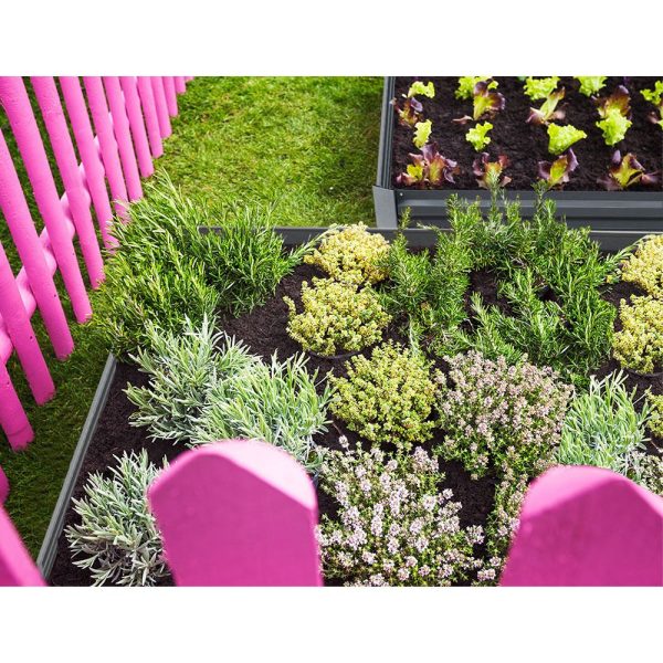 120 x 90cm Raised Garden Bed Galvanised in Grey Colour (Pack of 2)