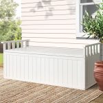 1.29m Wooden Outdoor Storage Box & Garden Bench - White